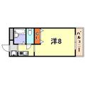 プチメゾン大蔵 ２０２ １Kの間取り図