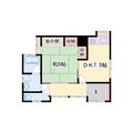 土山平屋 １ １DKの間取り図