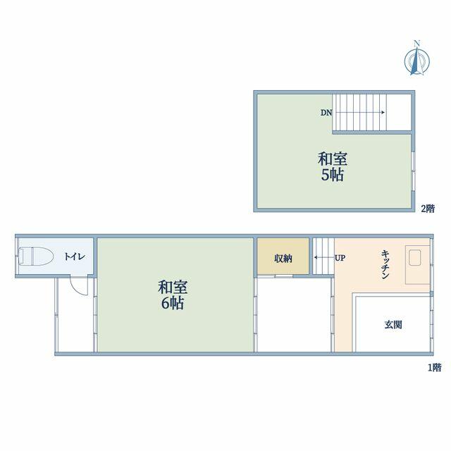 2-story building, 2K apartment, Nakagawa 2-chome, Ikuno-ku, Osaka City (near Imasato Station) &mdash; photo 1