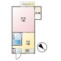 ヴィラウイング 202 １DKの間取り図
