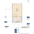 キクハイツ ２０２ １Kの間取り図