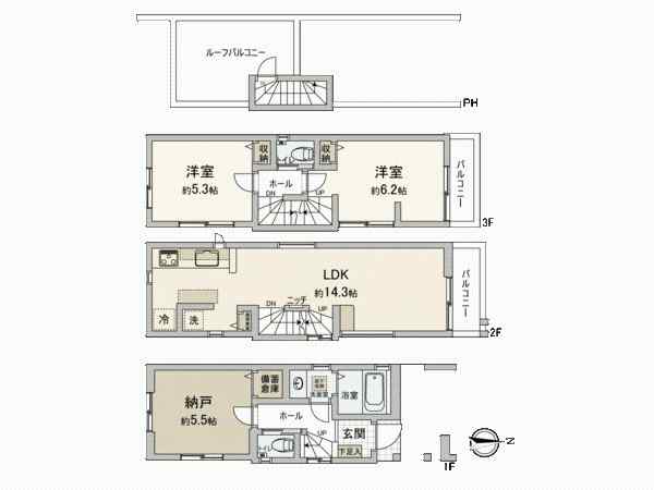 アットホーム 新宿区 上落合１丁目 下落合駅 3階建 ２ｓｌｄｋ 新宿 区の新築一戸建て 提供元 三井不動産リアルティ 株 三井のリハウス新宿センター 一軒家 家の購入