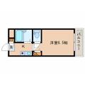 ロイヤルクリヨン ４０７ １Kの間取り図
