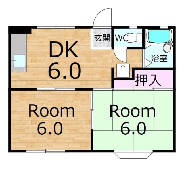 アットホーム ドミール２１ 1階 ２ｄｋ 提供元 ミニミニｆｃ近江八幡店 株 コンクウェスト 東近江市の賃貸アパート
