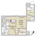 コートラクリア人形町 ９０１ １DKの間取り図
