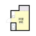 堂島マンション 2階 ワンルームの間取り図
