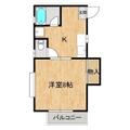 フラット春日 １０１ １Kの間取り図