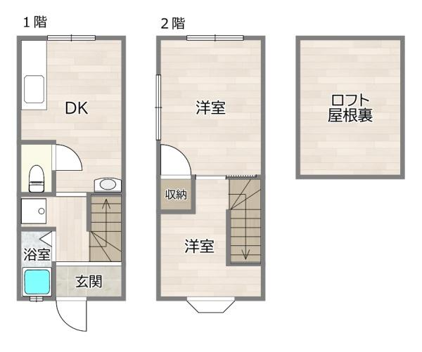 3-chome, Ikue, Asahi-ku, Osaka City (near Jōhoku Kōen-dōri Station) 2-story building, 2DK &mdash; photo 1