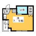 ペレ・ホーメル 3階 １Kの間取り図