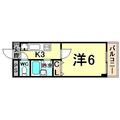 宮本マンションⅠ ２０３ １Kの間取り図