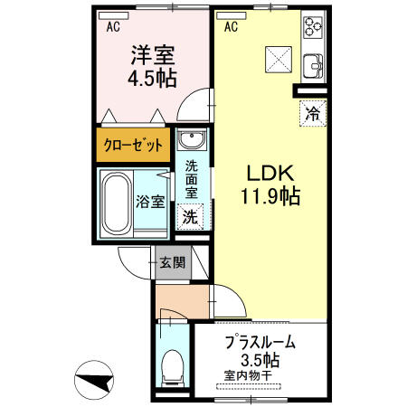 アットホーム アンソレイユａ棟 A102 １ｌｄｋ 提供元 有 フジ宅建不動産 新居浜市の賃貸アパート