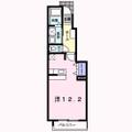 岡山市中区 浜（西川原駅） 1階 ワンルームの間取り図