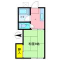 小川荘 202 １Kの間取り図