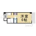 京都市右京区 太秦安井小山町（花園駅） 2階 １Kの間取り図