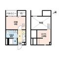 名古屋市中川区 五女子２丁目（尾頭橋駅） 2階 １Kの間取り図