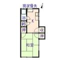 長崎市 西山本町（諏訪神社駅） 1階 １DKの間取り図