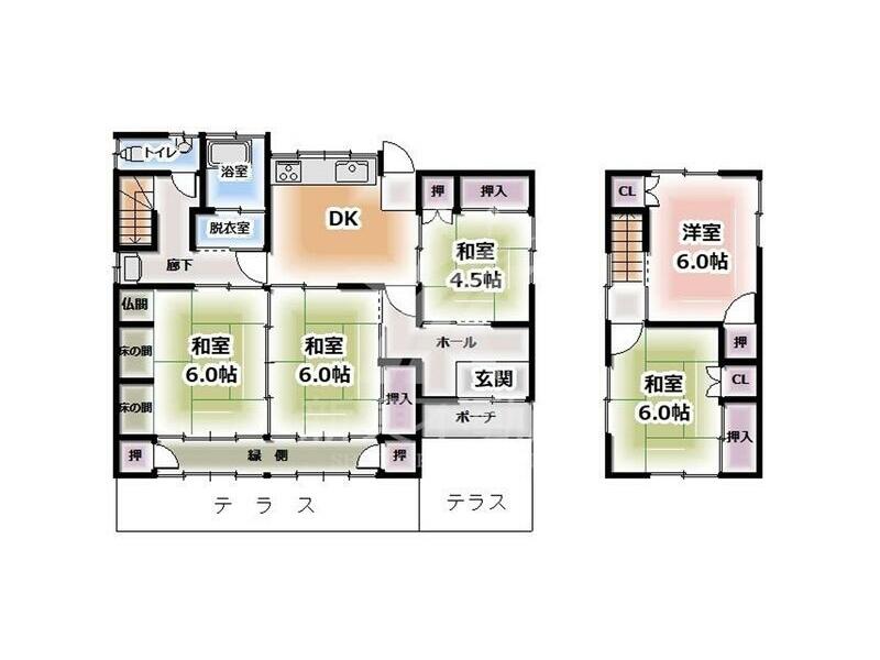 Kabayama, Mitsu-mata Town, Kitamorokata District, 2-story, 5DK