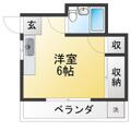 今井ハイツ 3階 ワンルームの間取り図