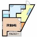 クッカ清水（清水町） ２０２ １Kの間取り図
