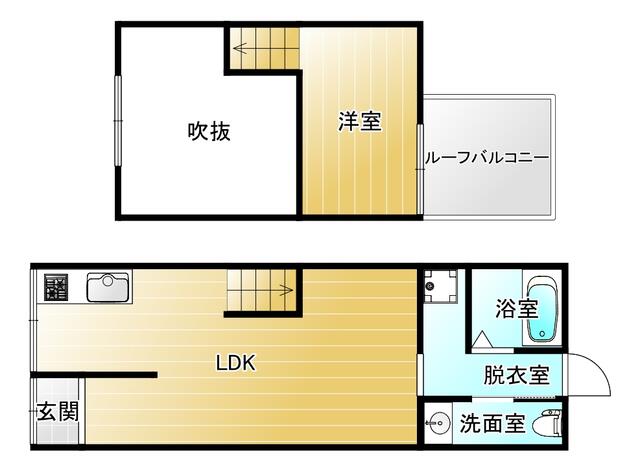 1-chome, Nakagawa-nishi, Ikuno-ku, Osaka City (near Tsuruhashi Station) 2-story building, 1LDK &mdash; photo 1
