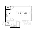 京都市右京区 西京極北大入町（西京極駅） 5階 ワンルームの間取り図