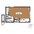 橋口アパート ２０１ ワンルームの間取り図