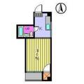 第４杉フラット ５０１ １Kの間取り図