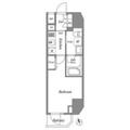 グランパセオ田原町 ２０１ １Kの間取り図