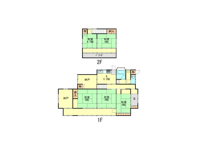 Fukushima City, Takeyama, Nakamorimachi, 2-story, 5DK
