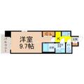 Ｌａ　Ｄｏｕｃｅｕｒ志賀本通Ⅱ 9階 １Kの間取り図