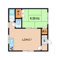 ステイシャイン宮前 ２０２ １DKの間取り図