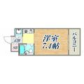 ジョイフル石屋川 2階 ワンルームの間取り図