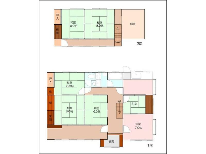 2 stories in Kasaoka, Kasaoka City (Kasaoka Station) 7DK