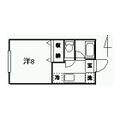 ハイツ陽明Ⅱ 201 １Kの間取り図
