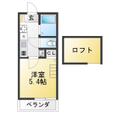 横浜市金沢区 大道１丁目（六浦駅） 3階 １Kの間取り図