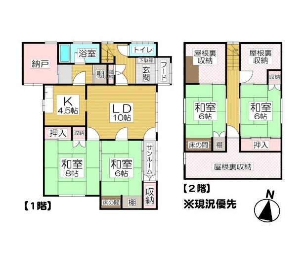 小樽市 幸2丁目(小樽駅) 2階建 4SLDK 2