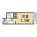 京都市北区 鷹峯旧土居町（北大路駅） 4階 １Kの間取り図