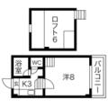 カーサ東住吉 ５０８ １Kの間取り図