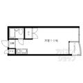 京都市中京区 西ノ京大炊御門町（円町駅） 2階 ワンルームの間取り図