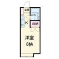 ドミール堀之内 106 ワンルームの間取り図