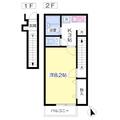 世田谷区 給田５丁目（仙川駅） 2階 １Kの間取り図