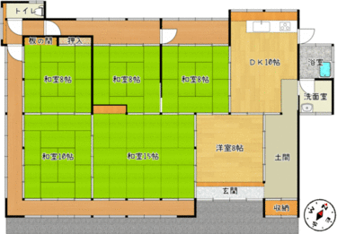 アットホーム】匝瑳市 今泉（八日市場駅） 平屋建 6DK[6984785661