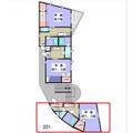 スポーティフ 201 １Kの間取り図