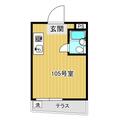 レスポワール西蒲田 1階 ワンルームの間取り図