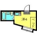 ガーデンハイムＩＩ ２０６ ワンルームの間取り図