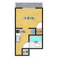 ドミール堀口 2階 ワンルームの間取り図