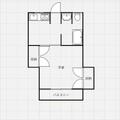 フローラル新屋敷 1階 １DKの間取り図
