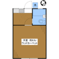三鷹ハイツＡ棟 203 １Kの間取り図