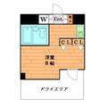 プレステージ駒場 101 １Kの間取り図