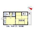日吉荘 ２０３ １Kの間取り図